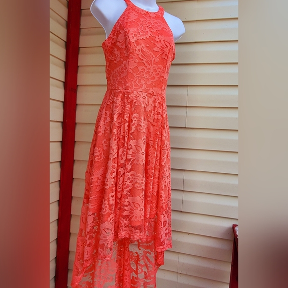 Lace Floral High-Low Dress - Picture 7 of 17